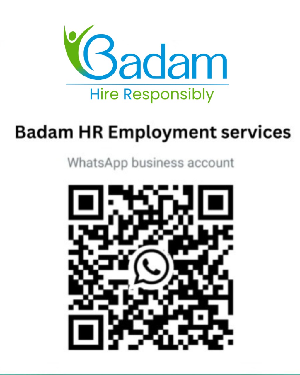 WhatsApp Business QR Code - Badam HR
